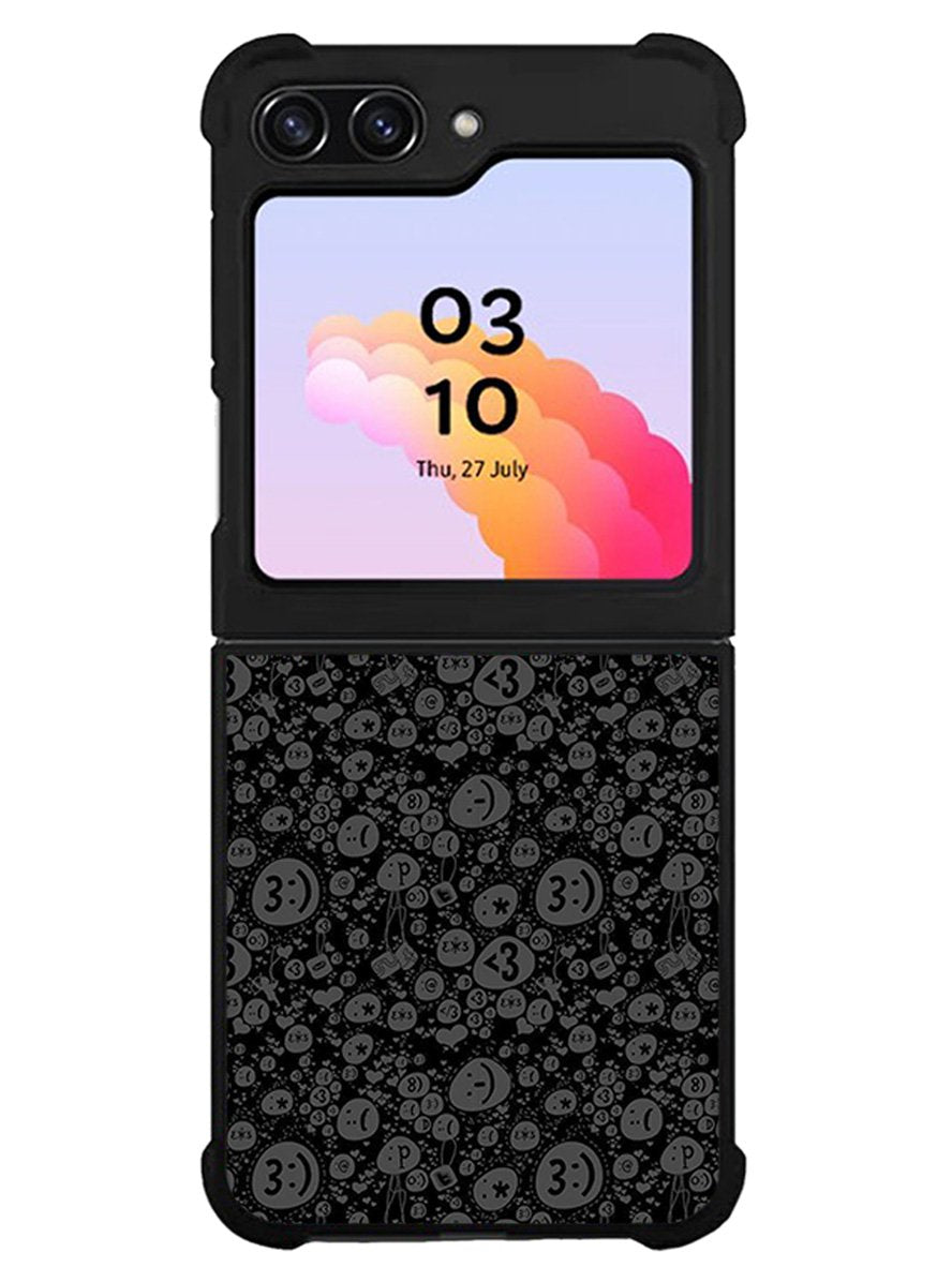 Smile Grey Samsung Galaxy Z Flip 5 5G 2023 Case OV10424