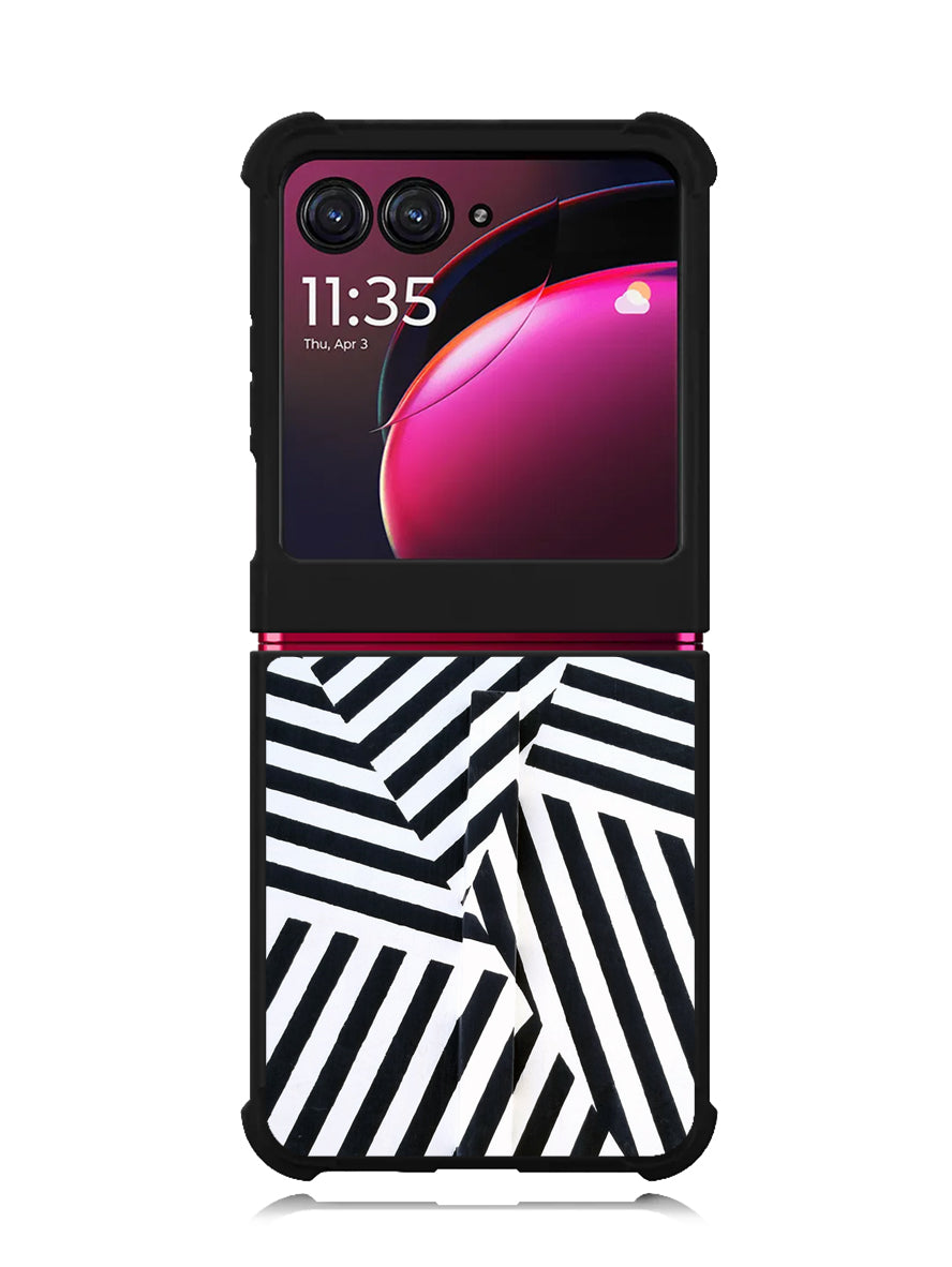 Black And White Motorola Moto Razr Plus 2023 , Moto Razr+ 2023 Case OV10650