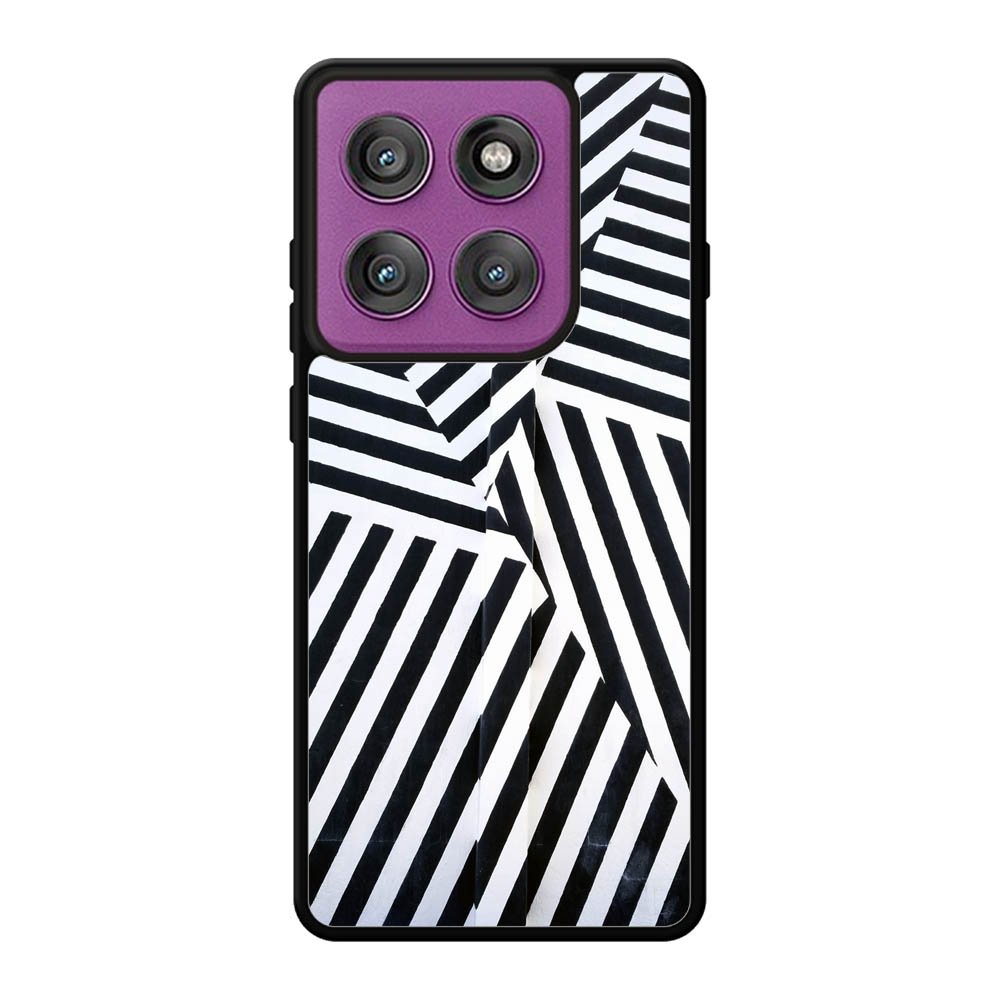 Black And White Motorola Moto Edge 60 Pro Case QC10650
