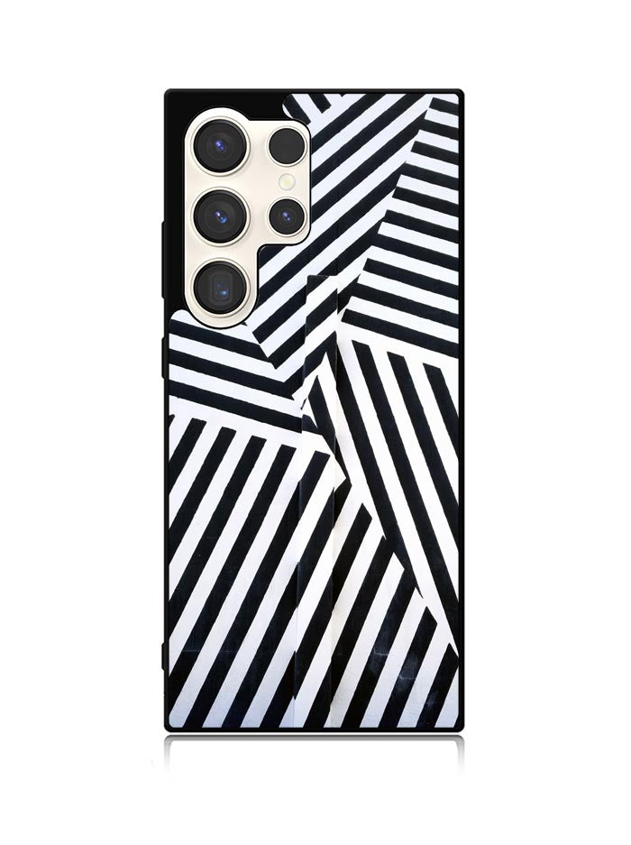 Black And White Samsung Galaxy S25 Ultra 5G Case QC10650