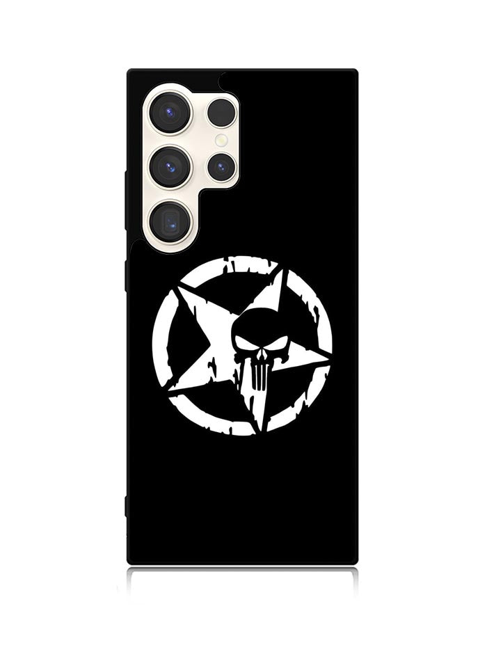 Punisher Black Samsung Galaxy S23 Ultra 5G Case QC10400
