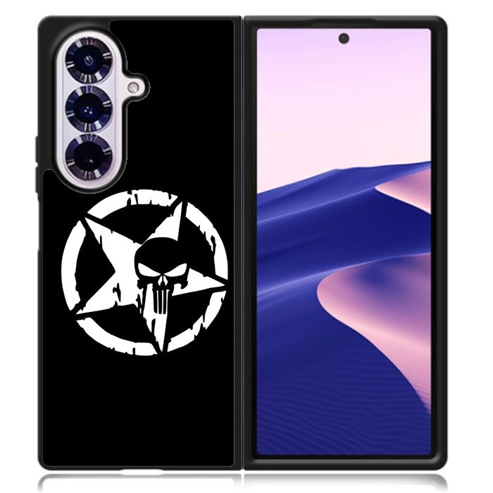 Punisher Black Samsung Galaxy Z Fold 7 Case OV10400