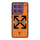 Off White Orange Motorola Moto Edge 60 Pro Case OV11223