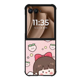 Peach Cute Nice Day Motorola Moto RAZR Plus 2025 Case OV11224