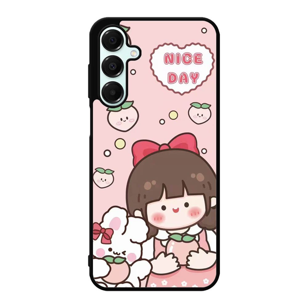 Peach Cute Nice Day Samsung Galaxy A16 Case OV11224