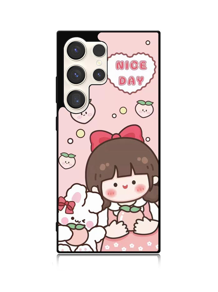 Peach Cute Nice Day Samsung Galaxy S25 Ultra 5G Case QC11224
