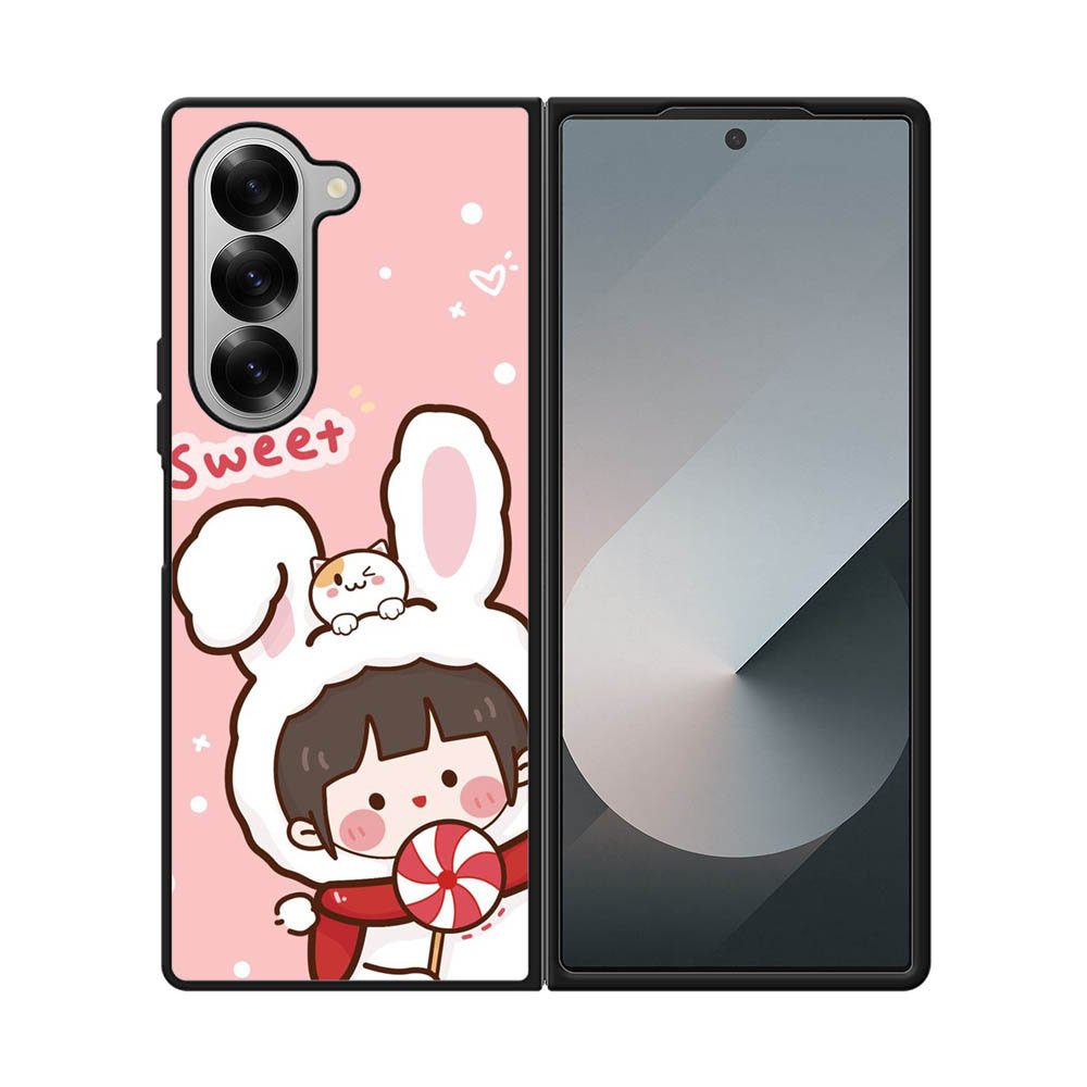 Cute Rabbit Sweet Samsung Galaxy Z Fold 7 5G Case QC11206