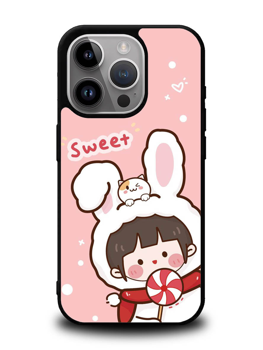 Cute Rabbit Sweet iPhone 16 Pro Case OV11206