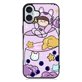 Cute Purple Bobba iPhone 16 Plus Case QC11205