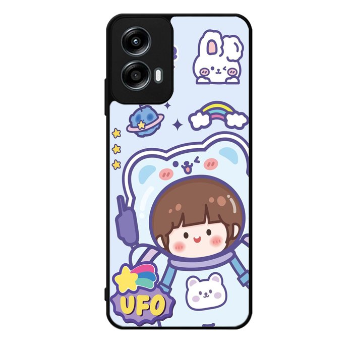 Cute Blue Space Ufo Motorola Moto G Play 2024 Case OV11201