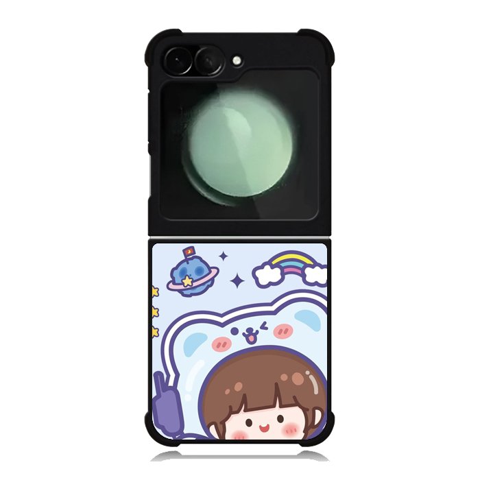 Cute Blue Space Ufo Samsung Galaxy Z Flip 6 5G 2024 Case OV11201