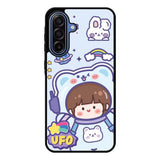 Cute Blue Space Ufo Samsung Galaxy A17 Case QC11201
