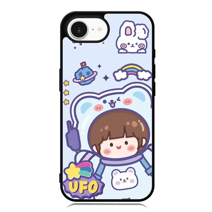 Cute Blue Space Ufo iPhone 16e Case OV11201