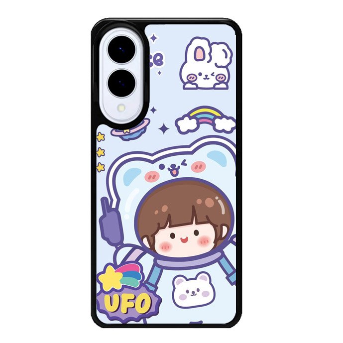 Cute Blue Space Ufo Samsung Galaxy S25 Edge 5G Case OV11201