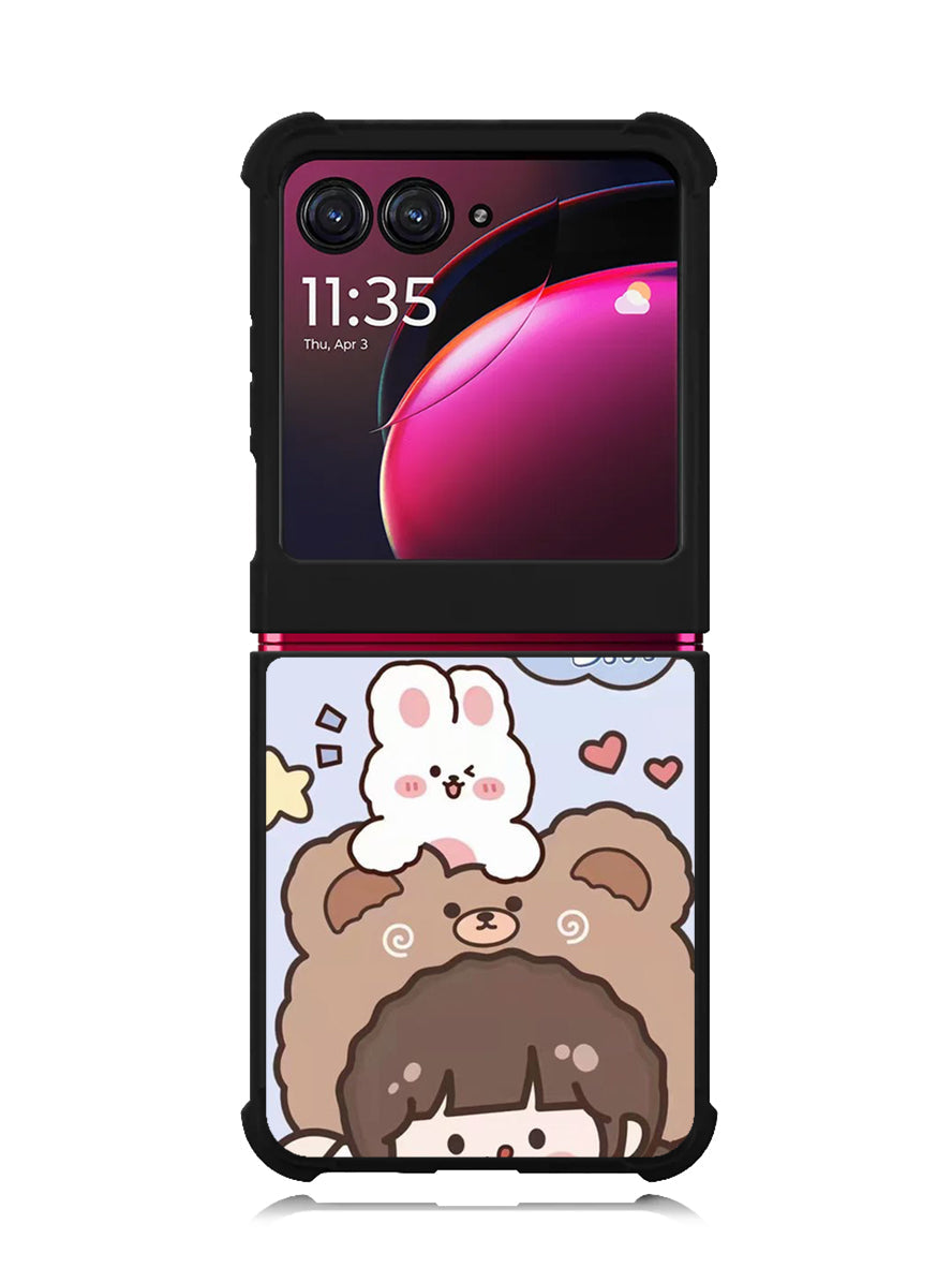 Cute and Happy Everyday Motorola Moto Razr Plus 2023 , Moto Razr+ 2023 Case OV11197