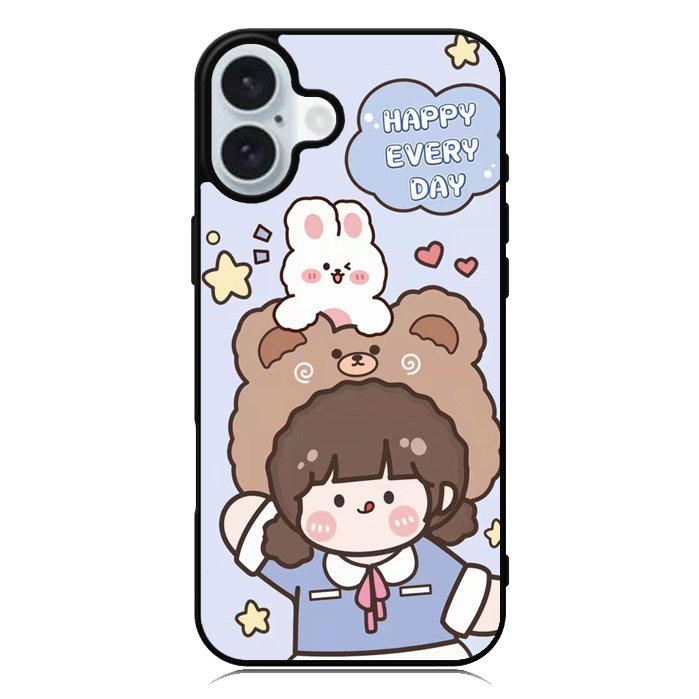 Cute and Happy Everyday iPhone 16 Case QC11197