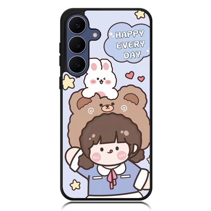Cute and Happy Everyday Samsung Galaxy S25 FE Case OV11197