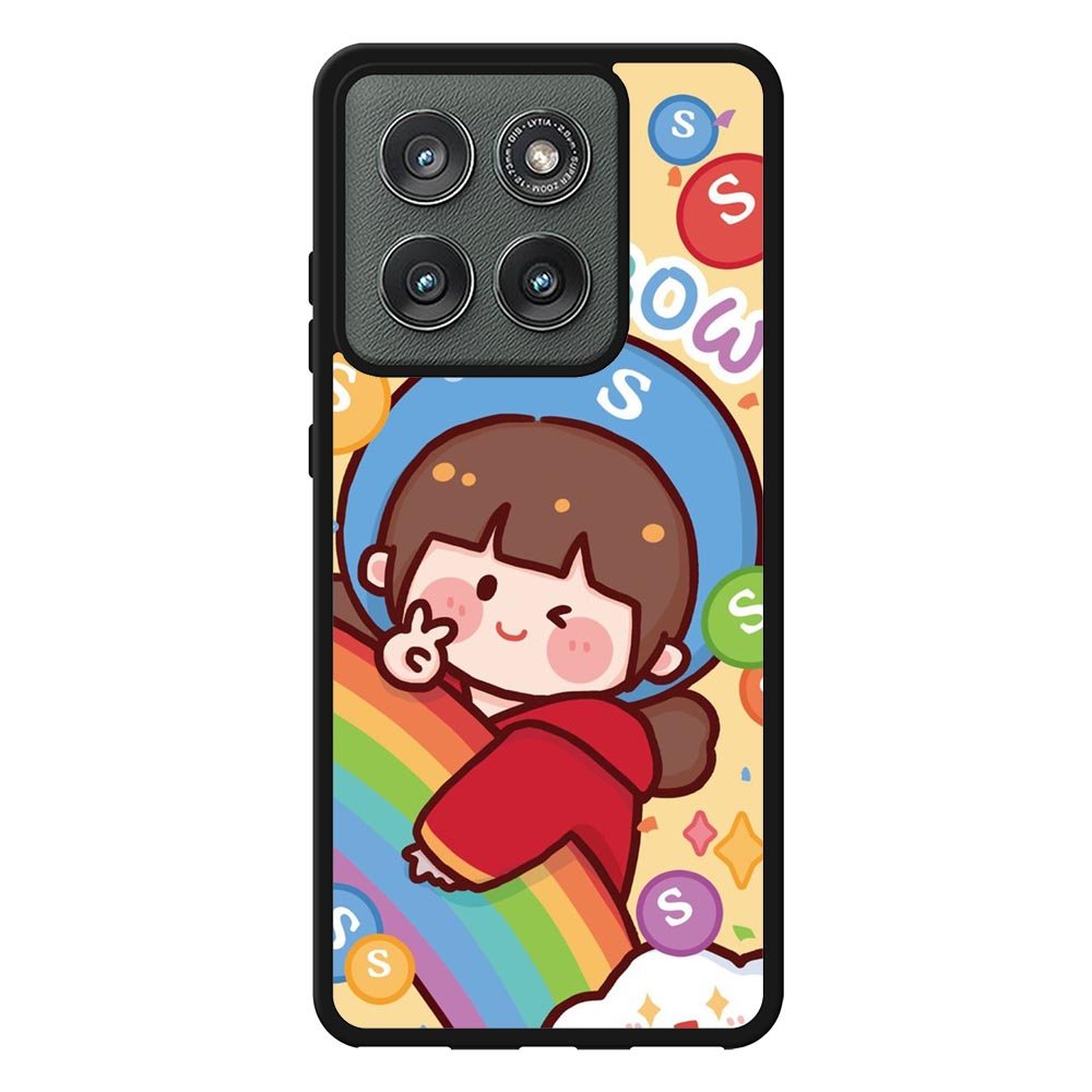 Cutei Rainbow Candy Motorola Moto Edge 2025 Case QC11217