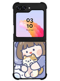 Cute Sleeping with the cat Samsung Galaxy Z Flip 5 5G 2023 Case OV11213