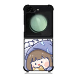 Cute Sleeping with the cat Samsung Galaxy Z Flip 6 5G 2024 Case OV11213