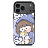 Cute Sleeping with the cat iPhone 17 Pro Case RC11213