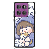 Cute Sleeping with the cat Motorola Moto Edge 2025 | Moto Edge 60 Fusion | Moto Edge 60 Pro Case OV11213