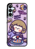 Cute Roro Jump Eat the Sweet Cake Samsung Galaxy A35 5G Case OV11210