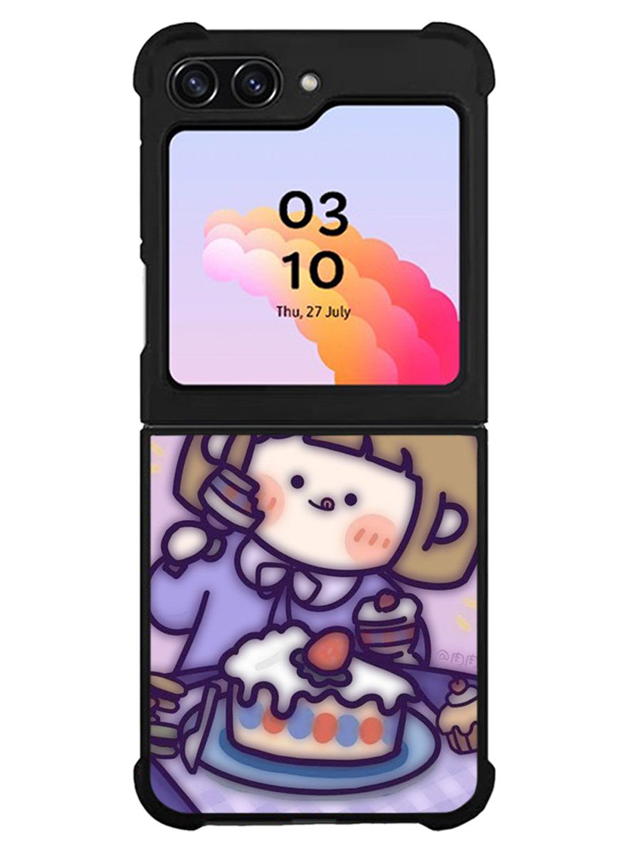 Cute Roro Jump Eat the Sweet Cake Samsung Galaxy Z Flip 5 5G 2023 Case OV11210