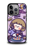 Cute Roro Jump Eat the Sweet Cake iPhone 16 Pro Case OV11210