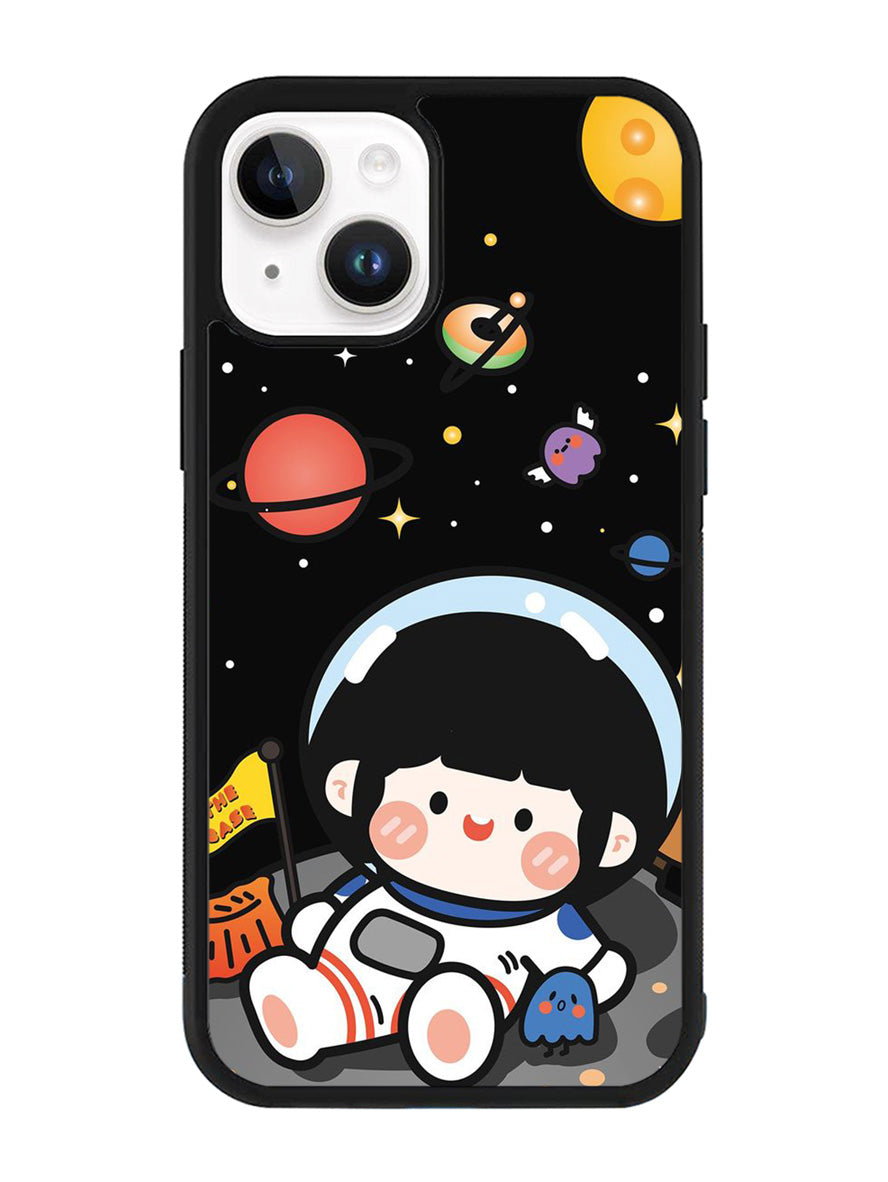 Cute Roro Jump and Astronaut iPhone 14 Case QC11207