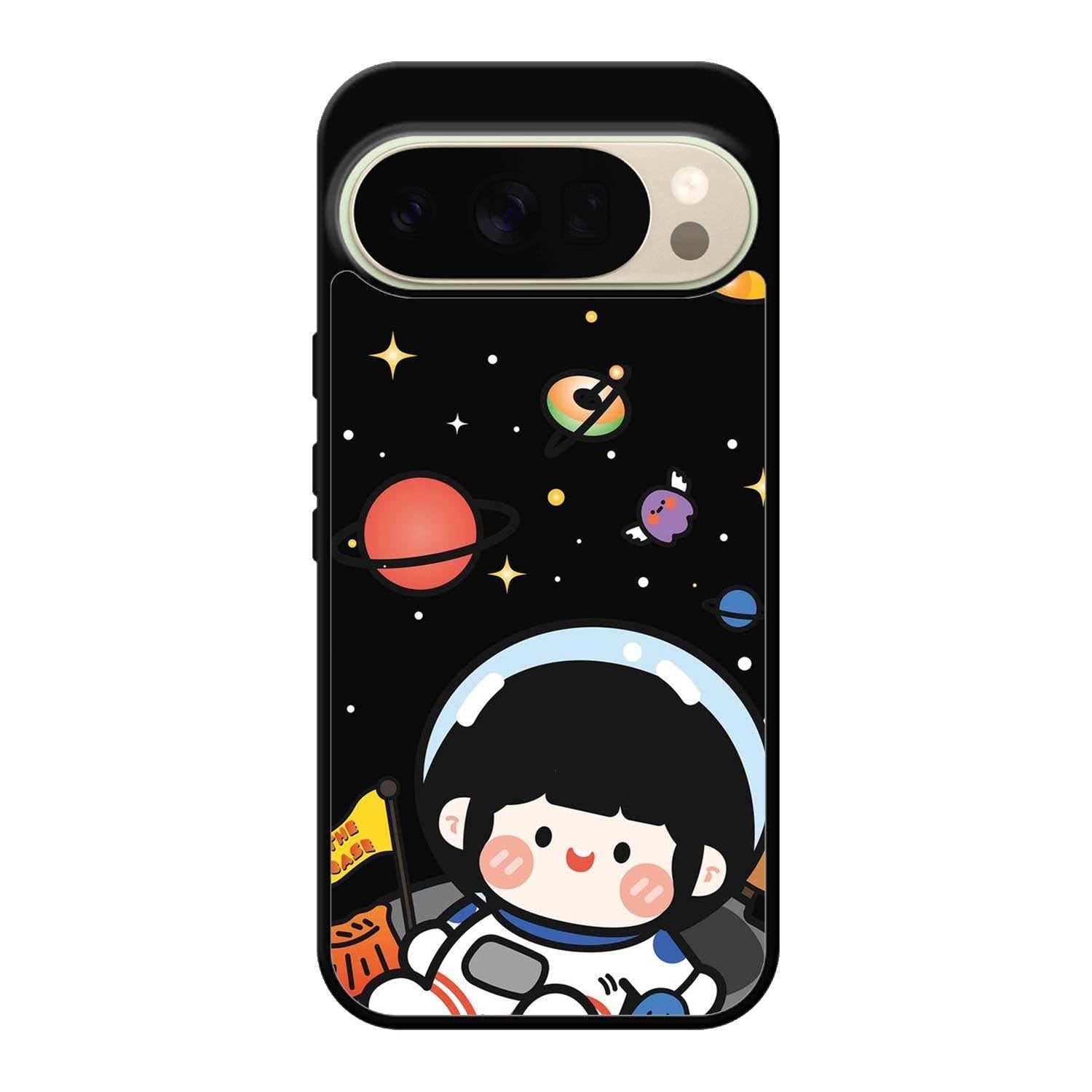 Cute Roro Jump and Astronaut Google Pixel 10 Pro Case QC11207