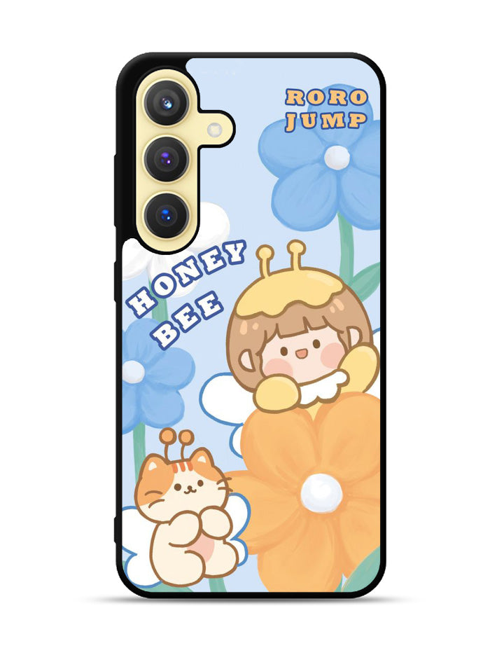 Cute Roro Jump And Honey Bee Samsung Galaxy S25 Plus 5G , Samsung Galaxy S25+ 5G Case OV11208