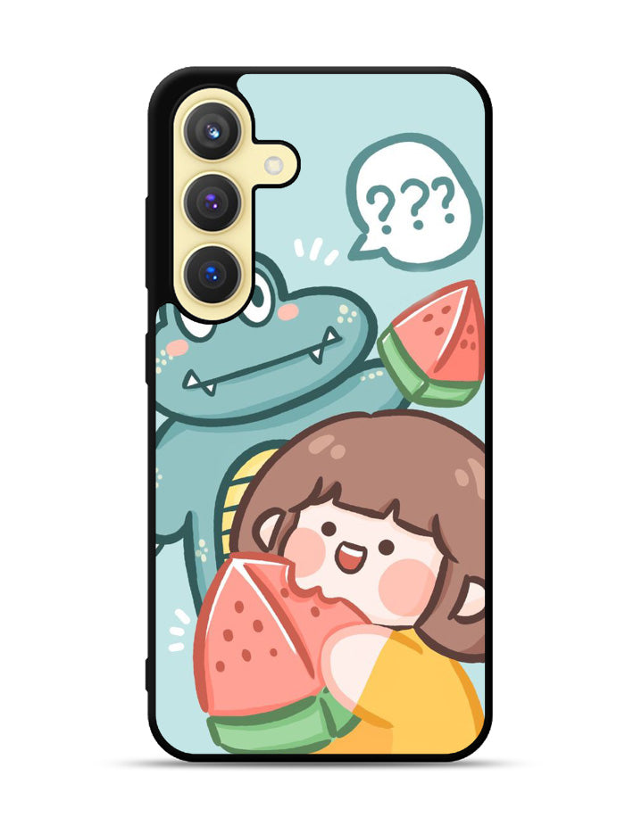 Cute Eat Watermelon Samsung Galaxy S25 Plus 5G , Samsung Galaxy S25+ 5G Case OV11203