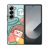 Cute Eat Watermelon Samsung Galaxy Z Fold 7 5G Case OV11203