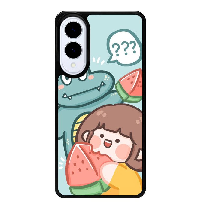 Cute Eat Watermelon Samsung Galaxy S25 Edge 5G Case OV11203
