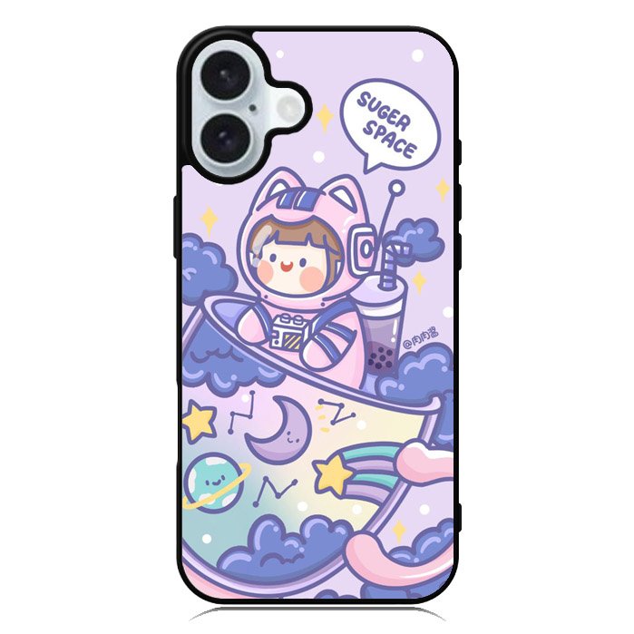 Cute Suger Space iPhone 16 Plus Case QC11216