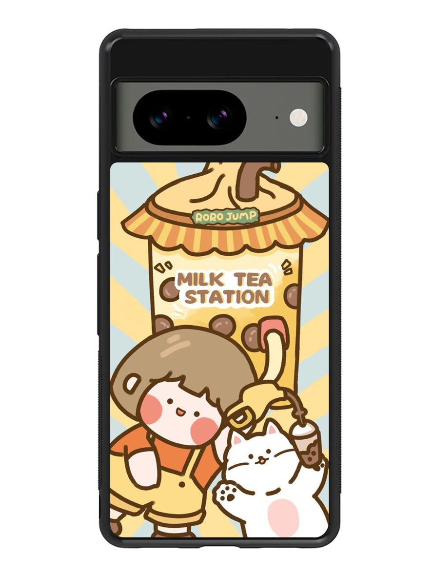 Cute Roro Jump Milk Tea Station Google Pixel 8A Case QC11212