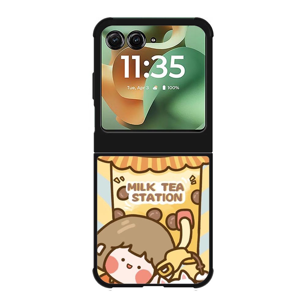 Cute Roro Jump Milk Tea Station Motorola Moto RAZR 2025 Case OV11212