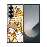 Cute Roro Jump Milk Tea Station Samsung Galaxy Z Fold 7 5G Case QC11212