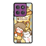 Cute Roro Jump Milk Tea Station Motorola Moto Edge 60 Pro Case QC11212