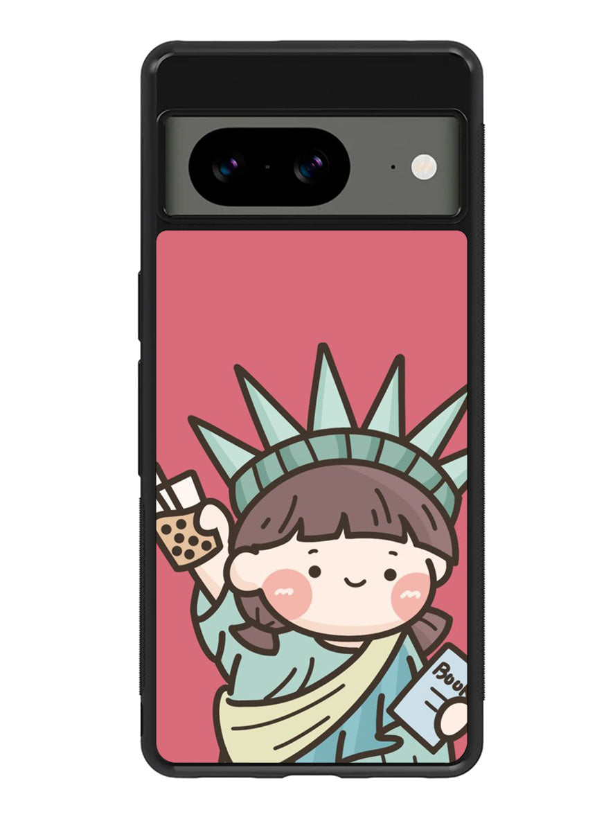 Cute Roro Jump and Liberty Google Pixel 8A Case QC11209