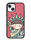 Cute Roro Jump and Liberty iPhone 14 Plus Case QC11209