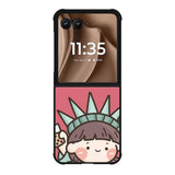 Cute Roro Jump and Liberty Motorola Moto RAZR Plus 2025 Case OV11209