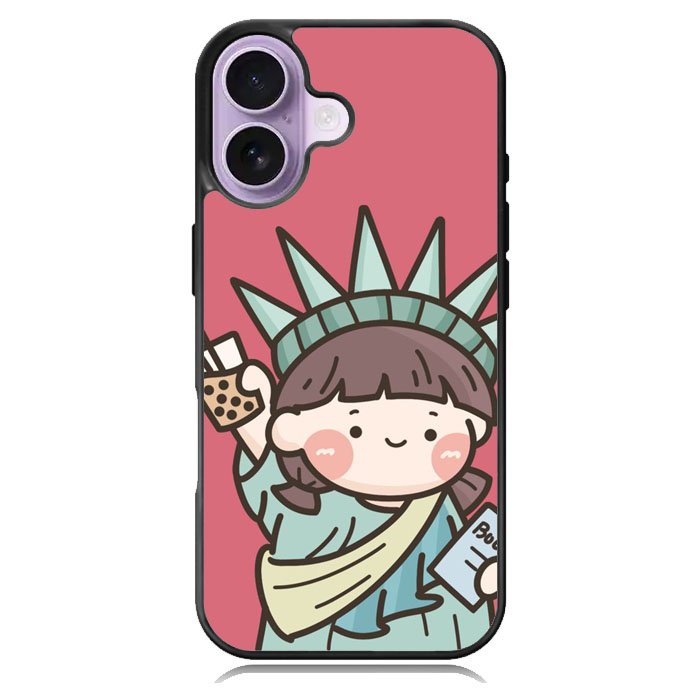 Cute Roro Jump and Liberty iPhone 17 Case OV11209