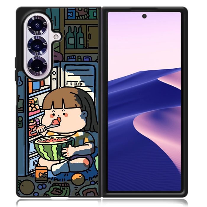 Cute Eat in The Night Samsung Galaxy Z Fold 7 Case OV11202