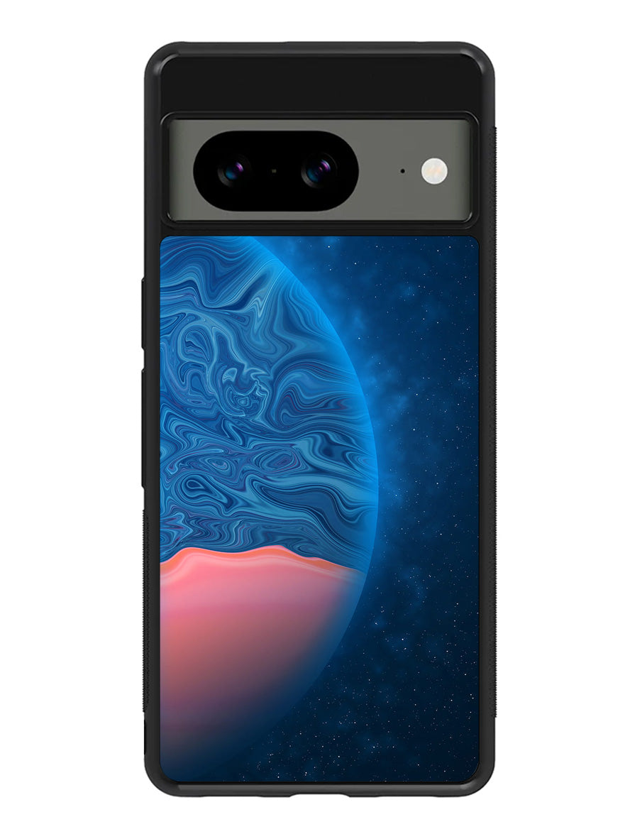 planet blue orange Google Pixel 8A Case QC11001