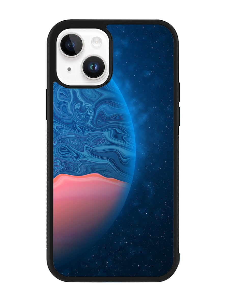 planet blue orange iPhone 14 Plus Case QC11001
