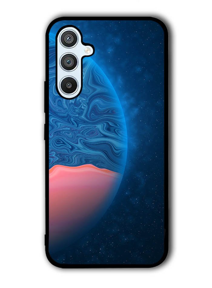 planet blue orange Samsung Galaxy A54 5G Case OV11001