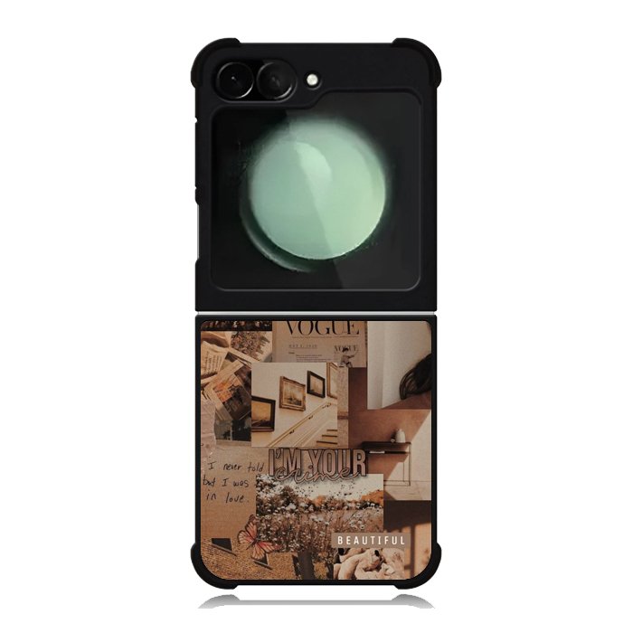 Aesthetic Brown Samsung Galaxy Z Flip 6 5G 2024 Case OV11233