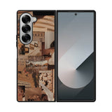Aesthetic Brown Samsung Galaxy Z Fold 7 5G Case OV11233